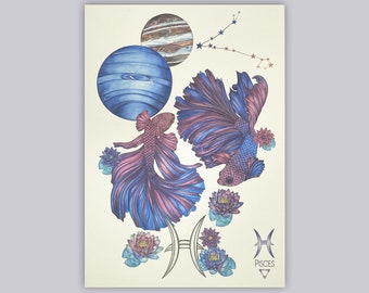 Pisces Fish Zodiac Print