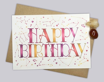 Happy Birthday Constellation Card