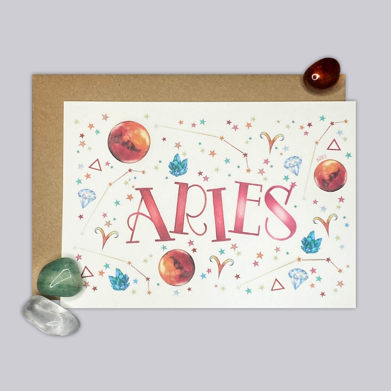 Aries Card - Etsy