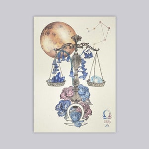 Libra Scales Zodiac Print