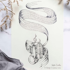 Personalised Microphone Lyrics Print
