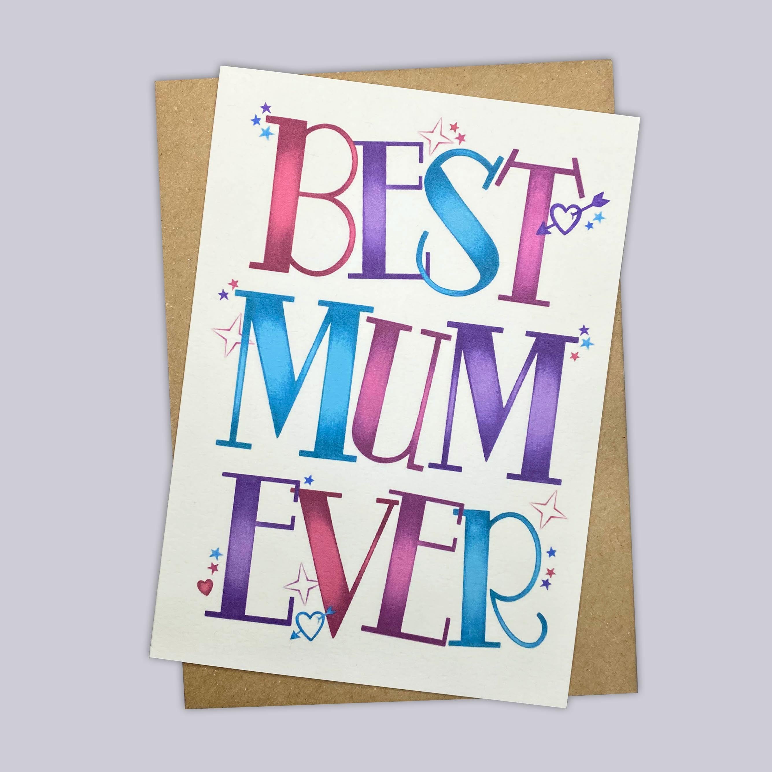 Best Mum Ever Mothers Day Card - Etsy