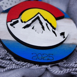 Hand-Painted Colorado Wooden Ornament 2025 Keepsake