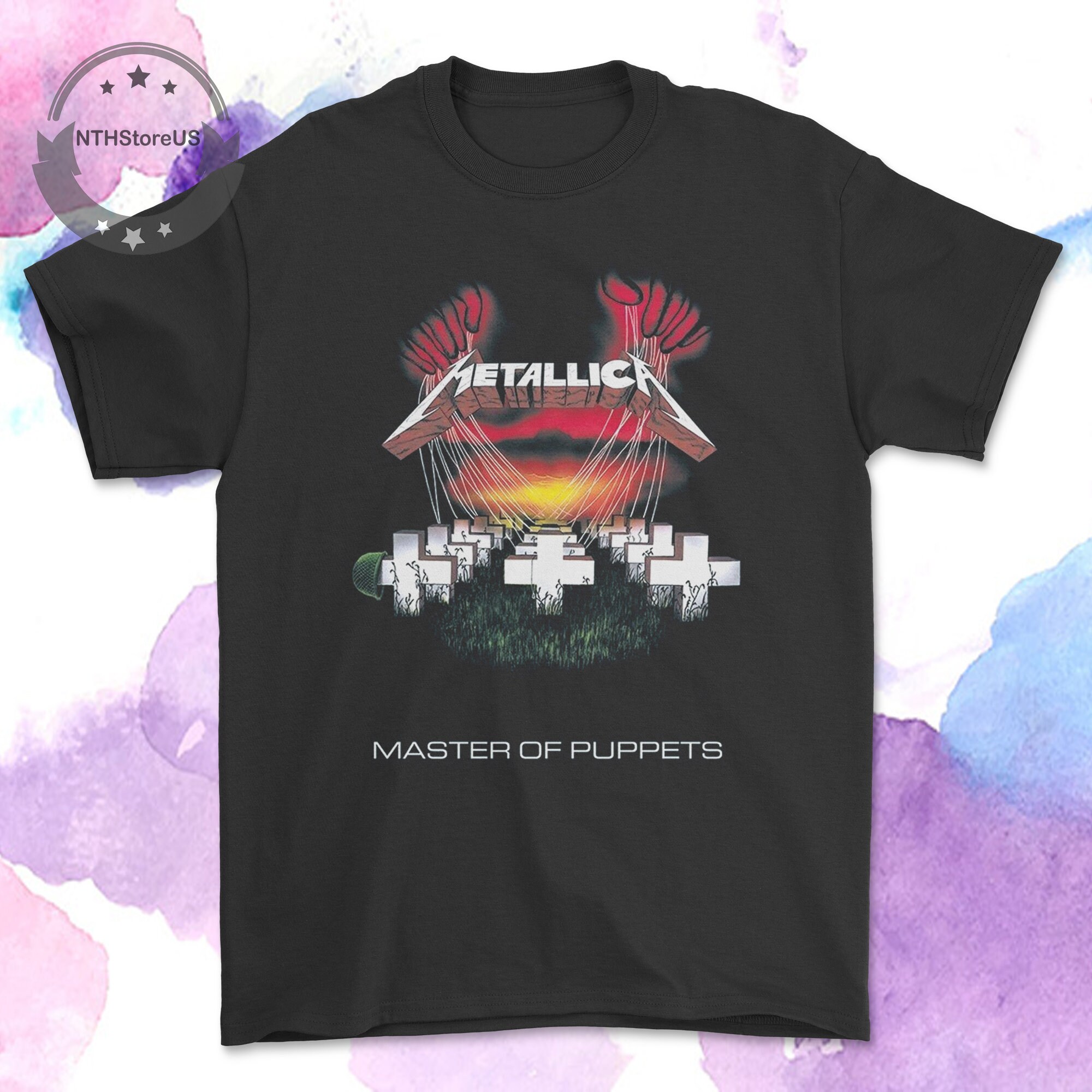 Metallica T Shirt Master of Puppets European Tour 86 Official Etsy