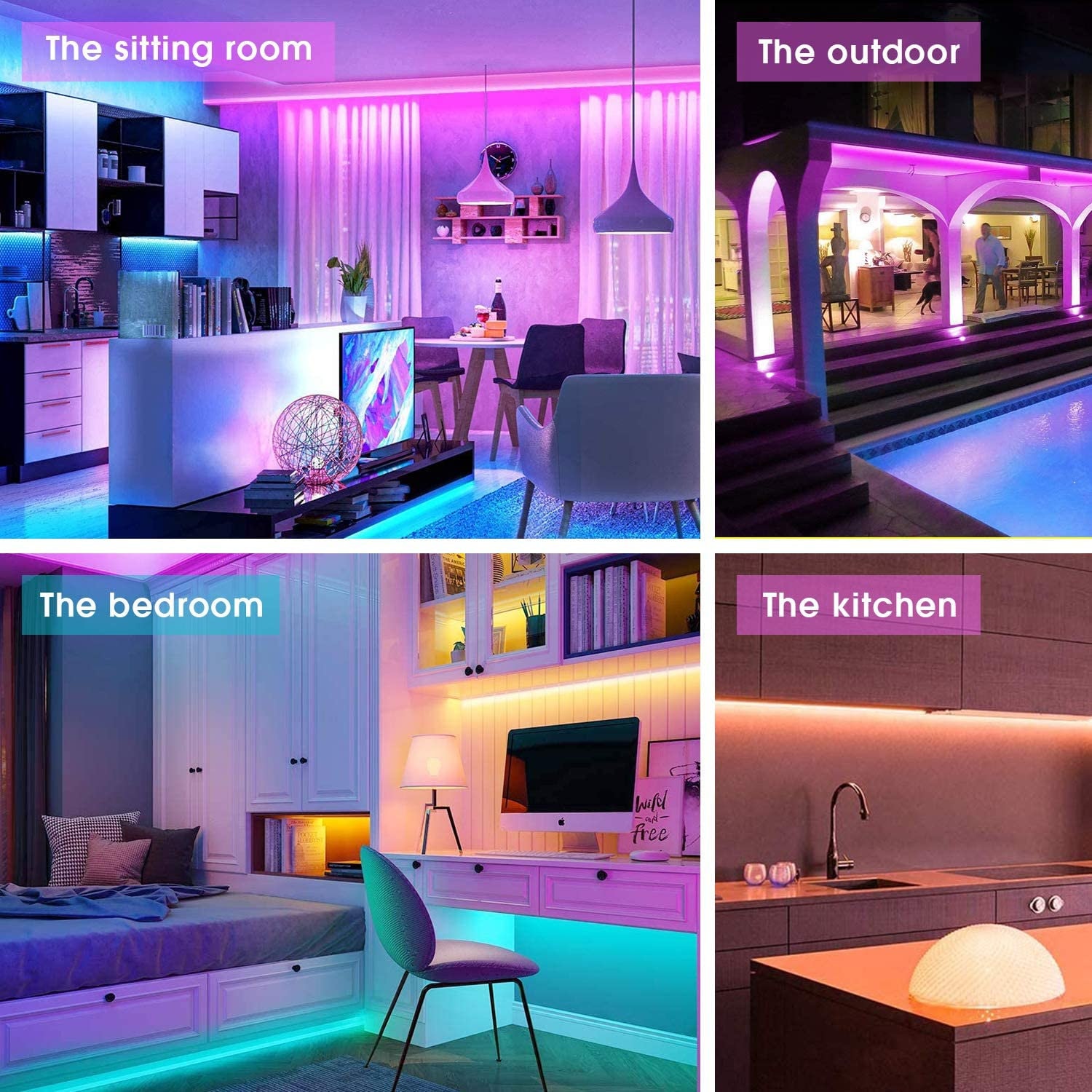 65.6FT/20M Led Light for Bedroom 5050 Rgb LED Strip Light | Etsy