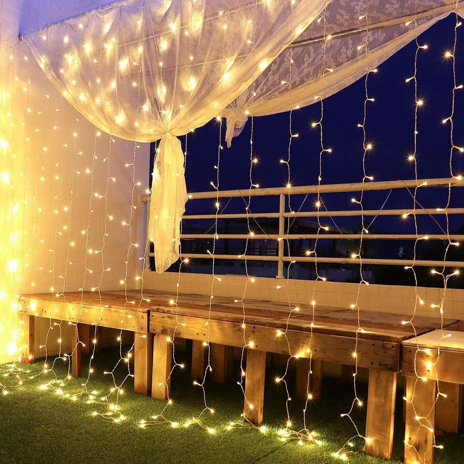 300 Led Curtain Lights Twinkle Lights for Bedroom Wedding | Etsy