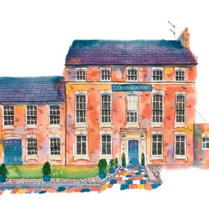 The Quorndon Fox, Leicestershire, Watercolour Art Print, Signed