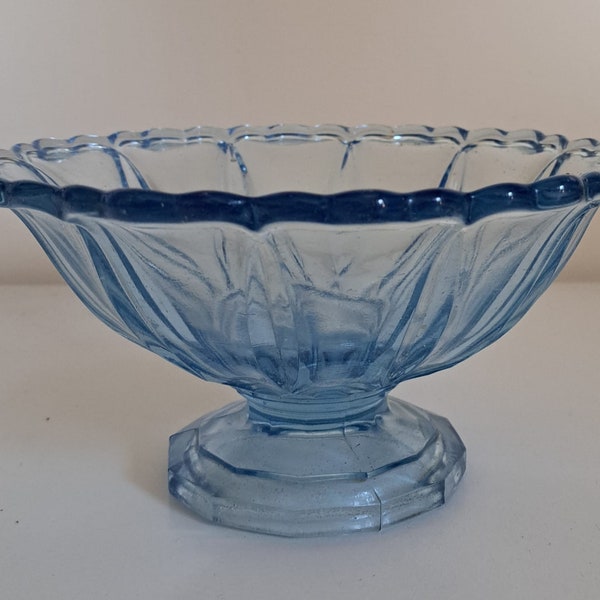 Blue Glass Bowl Etsy
