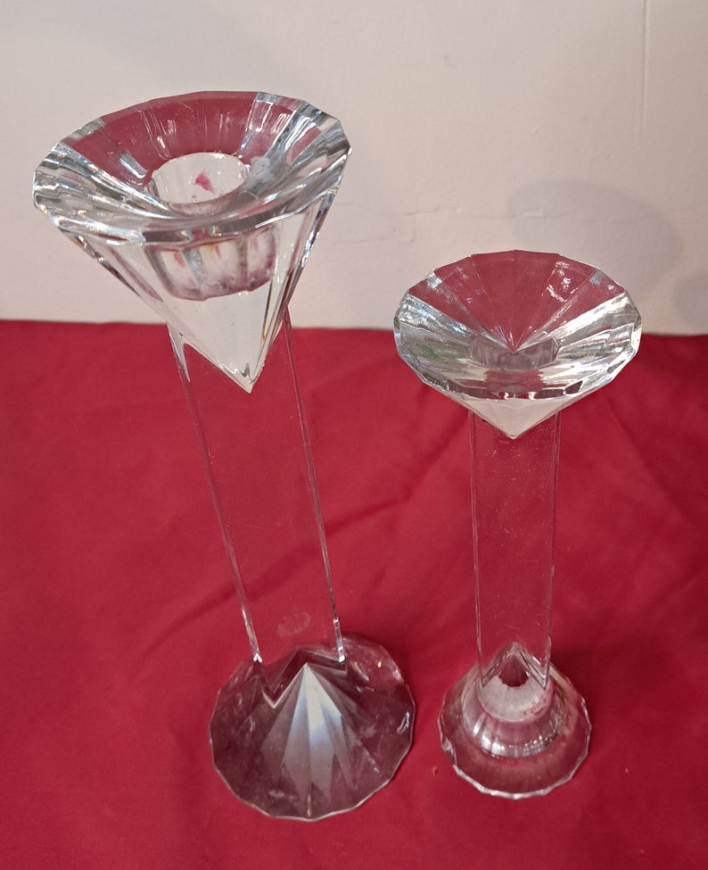 2 Bohemia Crystal Candle Holder Etsy