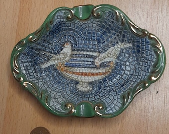 Décorateurs A Mano in Oro Zecchino Plat en mosaïque italienne