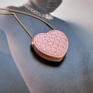 Miniature Geldbörse für Puppen 1/6 Maßstab ""Diamonds Heart"", Tasche, Handtasche für Blythe, Momoko, NF, FR, Poppy Parker, Barb."