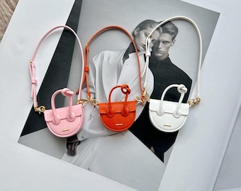 Miniature bag "Stylish cross body", purse for dolls 1/6 scale, handbag for Blythe, Momoko, NF, FR, Poppy Parker, Barb