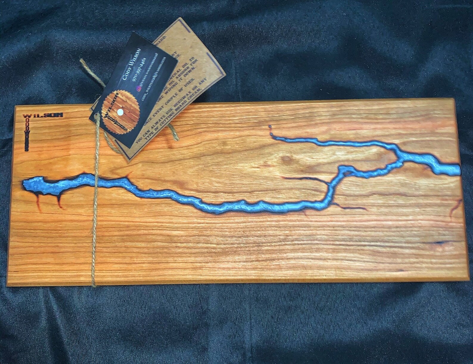 Light Blue Lightening Cutting Board Etsy