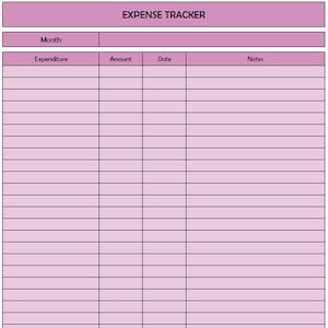 Excel Expense Tracker | Digital Expense Template | Budget | Download | Printable Version included | Monthly | Daily | Yearly | Editable