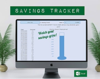 Spar-Tracker | Spar-Thermometer | Sparvorlage | Excel-Tabelle | Visueller Fortschritt | Sofort Download