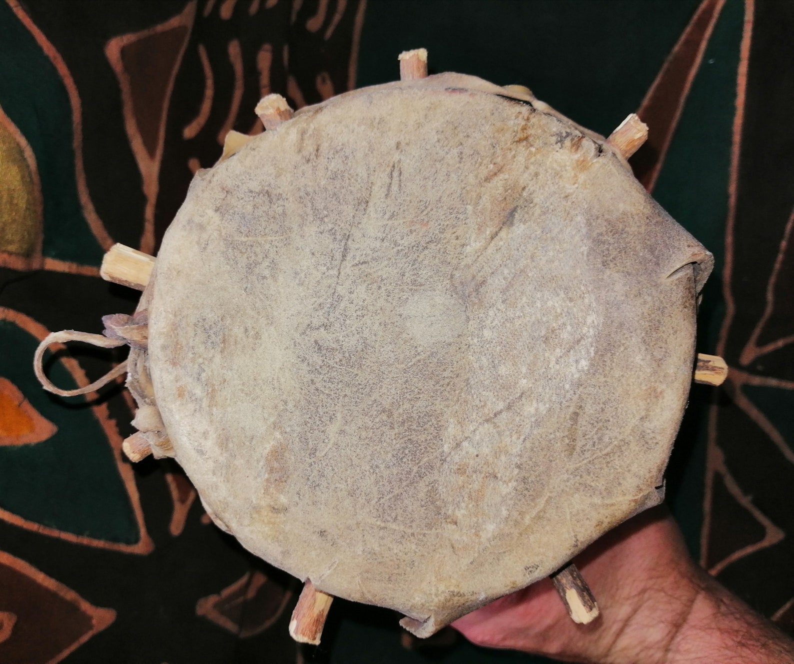 Vintage African Drum Hand Made From Palm Tree and Animal Skin Etsy