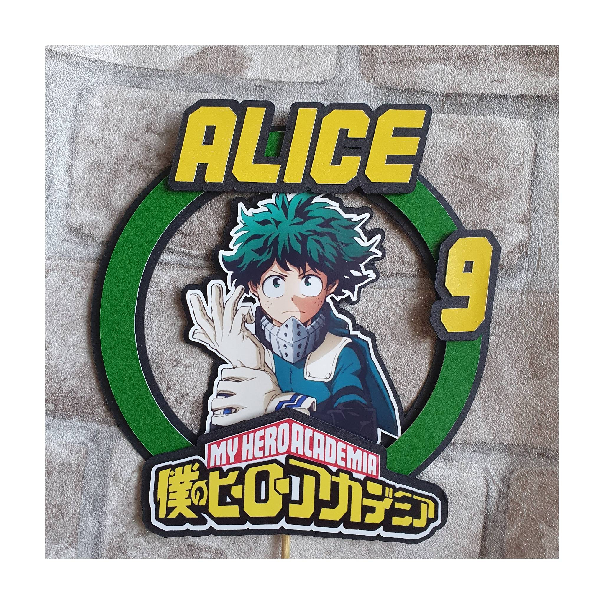 My Hero Academia Cake Topper Printables