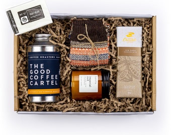 Relax & Recharge Gift Box | Coffee and socks care package | perfect for all occasions