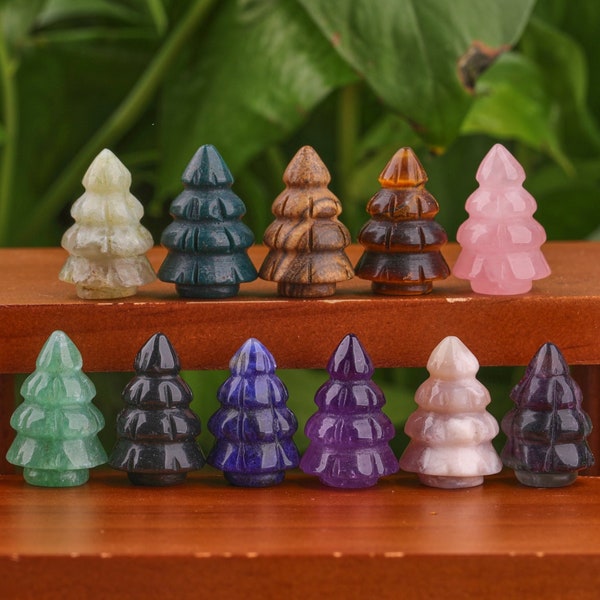 25mm Crystal Christmas Tree Carving Decorations