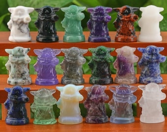 1.2&quot; Mini Ghost Crystal Carving Figure