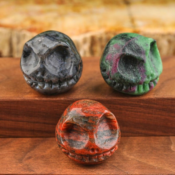 2" Crystal Jack Skull