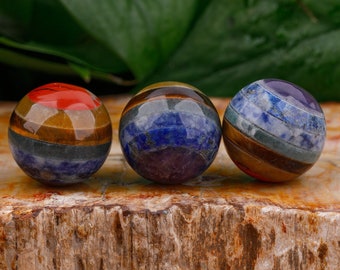 Sfera di cristallo chakra da 20 mm, sfera di cristallo curativa