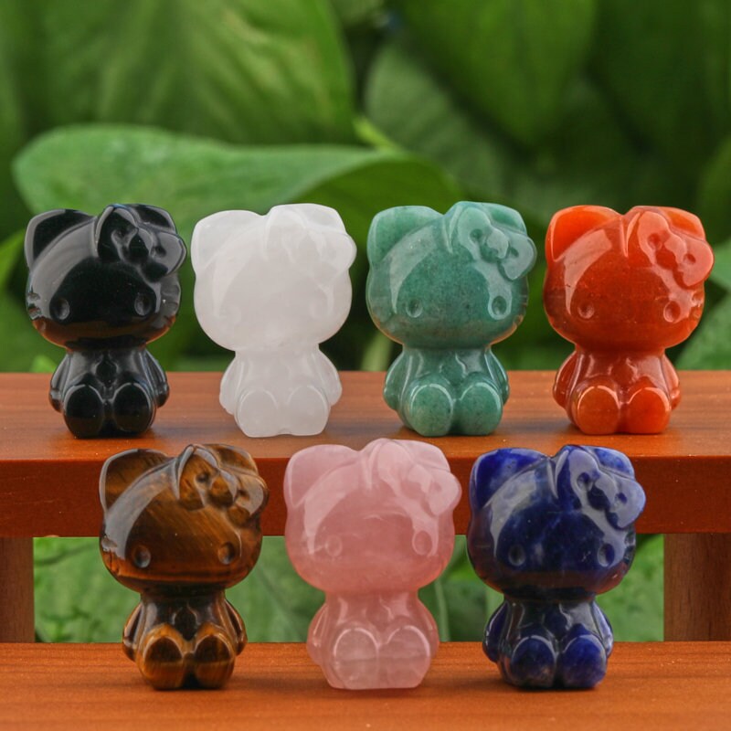 Natural Rose Quartz Hello Kittybirthday Gifts