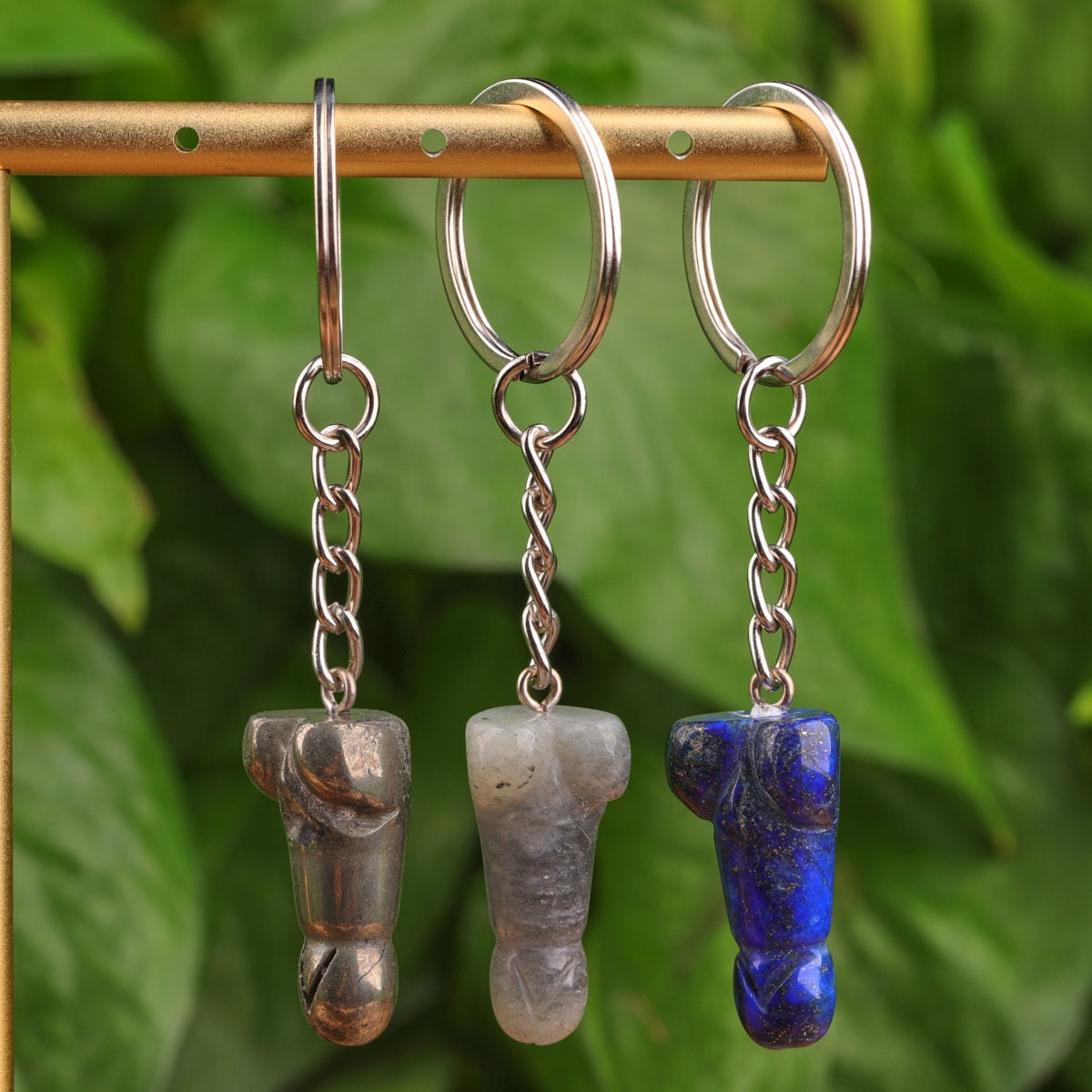 Phallic Keychains 32 Stone Crystal Penis Keyring Gemstone Phallus Keychain - Etsy