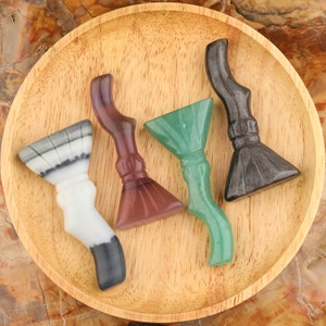 2.8&quot; Crystal Brooms Halloween Decor Witch Broom Wizard Broom Mini Witch Broomstick
