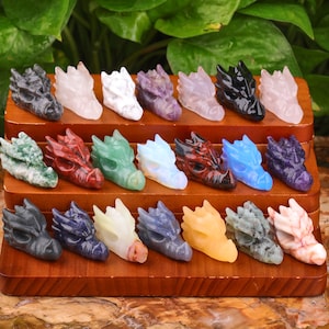 Crystal Dragon Head Carving Crystal Dragon Head Crystal Gifts Crystal Animal