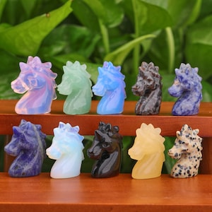 1.2&quot; Unicorn Crystal Animals Carvings