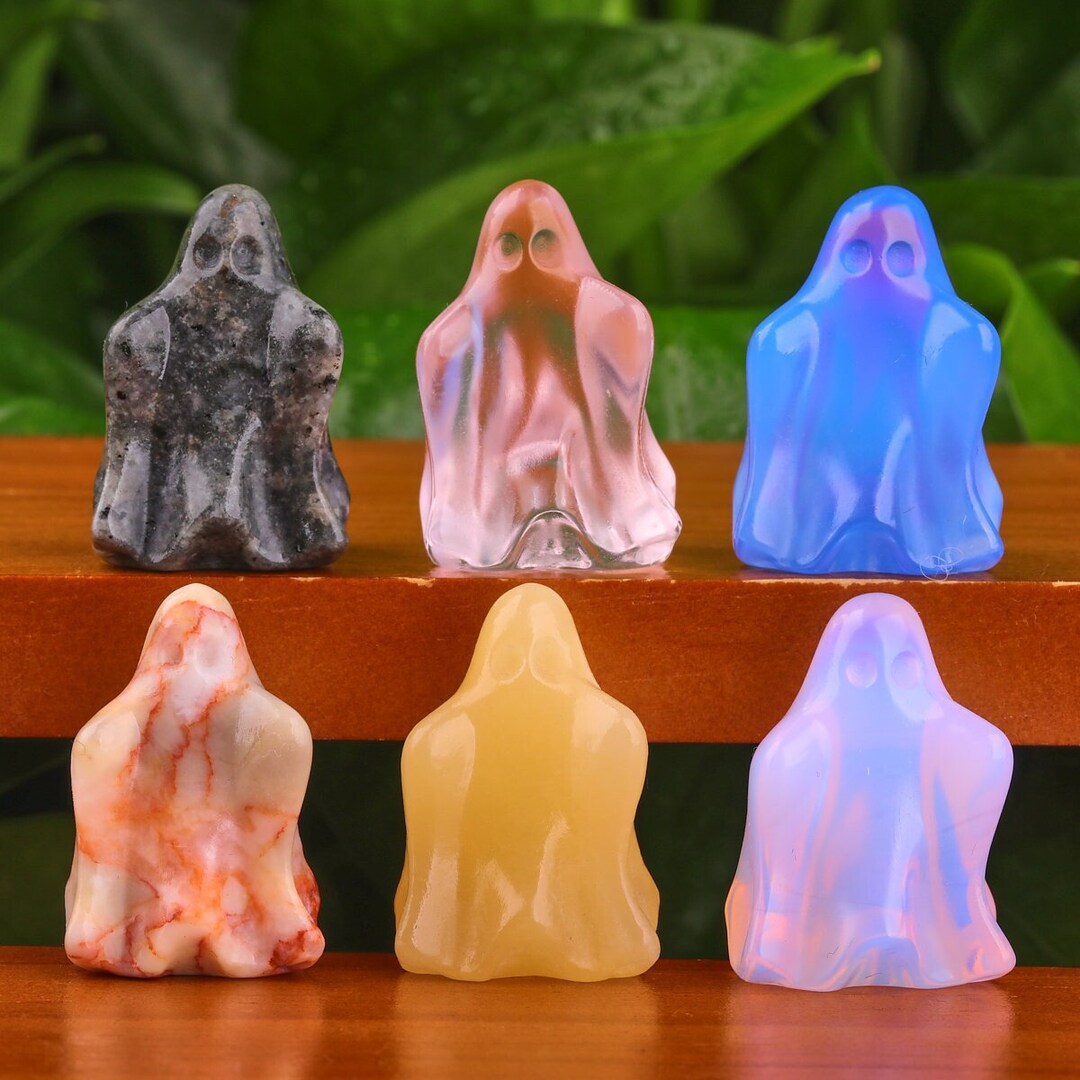 3CM Crystal Ghost Carving Quartz Crystal Mineral Specimen Rock Home