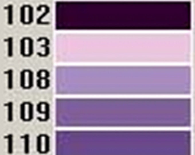 Colors 102-129- Purples into Blues--Anchor Floss and Perle