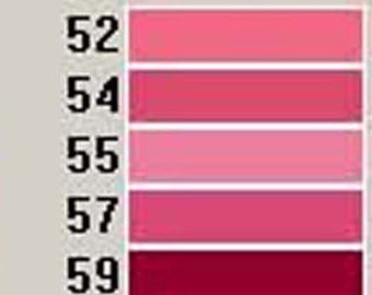 Colors 50-101- Pinks into Purples--Anchor Floss and Perle