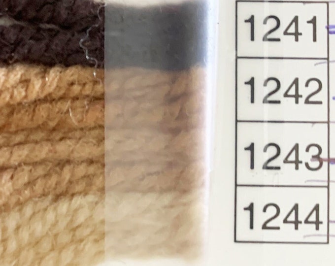 WAV - 1241-1243 - closest to Paternayan418-419-487-Biscuit Brown Family-WAVERLY (by Brown Sheep)
