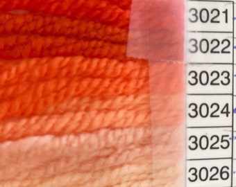 WAV - 3024 - ORANGE -Closest to Paternayan Salmon or Spice -Daffodil Lavender Family - WAVERLY Wools (by Brown Sheep)