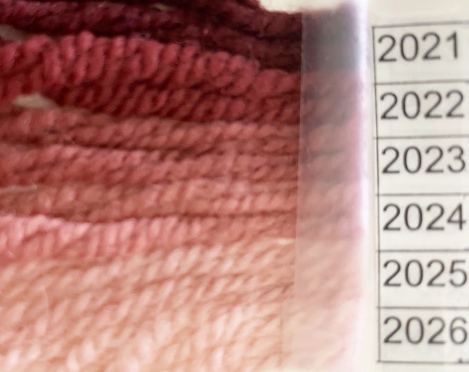 WAV - 2021-2022-2023, 2024-2026 Rust/Red - closest to Paternayan 920-924 Wood Rose family-WAVERLY WOOL -by Brown Sheep