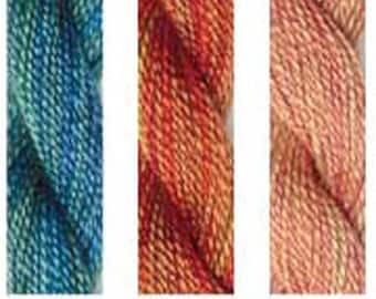 CC#4-045-059-Watercolours; Wildflowers; Waterlillies; Overdyed Impressions; by Caron (please see description for specific fiber details)
