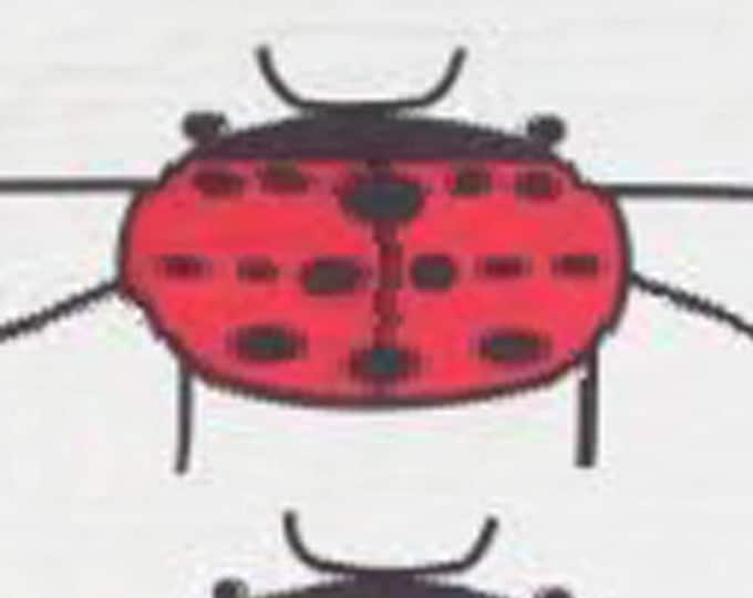 HC-L133 - LADYBUG Line - BY Charley Harper - Needlepoint Canvas Hand Painted- 13 Ct