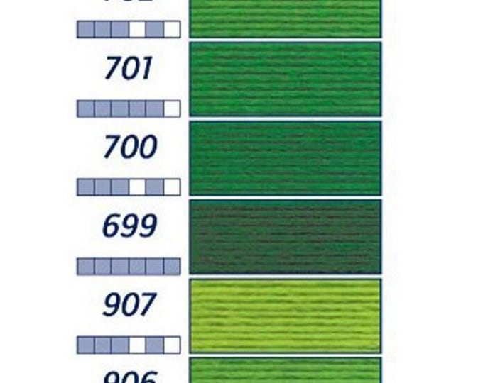 Floss & Perle-CC-11: 704-520 - DK Greens Please see color card for details