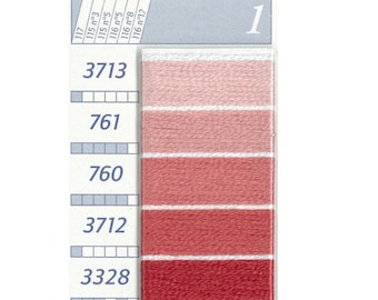 Floss & Perle-CC-1: 3713-814 PINKS and REDS Please see color card for details