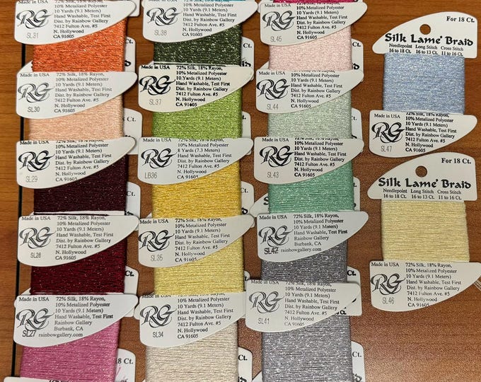 SILK Lame Braid SL47-SL69 - (incl lb and sp) by Rainbow Gallery