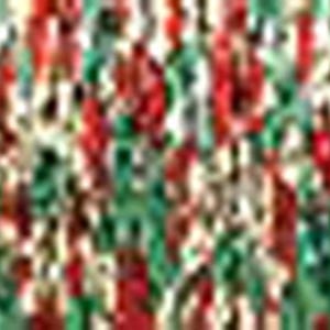 May include: A close-up of a collection of red, green, and white twisted ribbon. The ribbons are tightly packed together, creating a textured and colorful pattern. The image is well-lit, highlighting the vibrant colors and details of the ribbon.