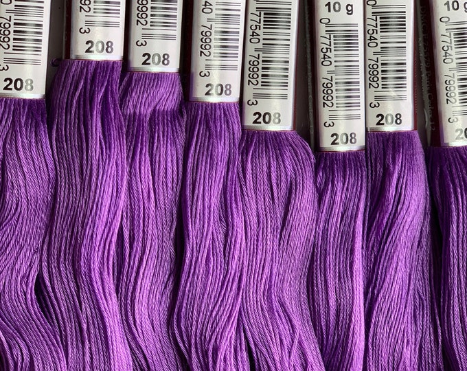 FLOCHE 208-210-552-334-519-651-775-796-797-798-799-800-823-995-996;  by DMC-Purples & Blues- (color names will appear below with listings)