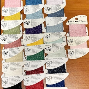 SILK LAME BRAID- SL01-SL24 (incl lb & sp); by Rainbow Gallery- (cc- 1)