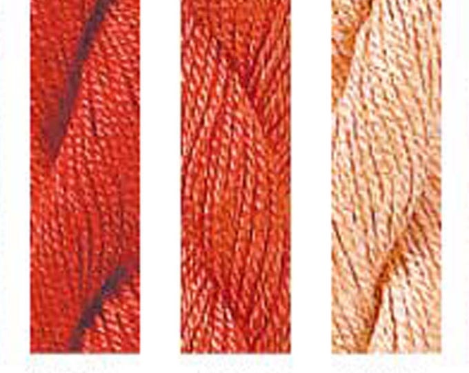 3051, 3054, 3056; - RED ORANGE -IMPRESSIONS,by The Caron Collection