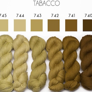 PATN-TOBACCO-Color 740-741-742-743-744-745 - Hanks & skeins - Paternayan Wool