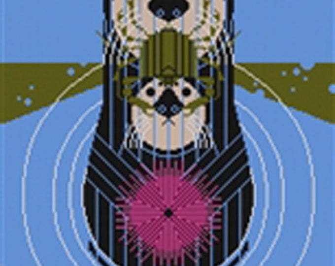 CH-D042-DEVOTION to the Ocean - BY Charley Harper - Needlepoint Canvas Hand Painted- 18 Ct