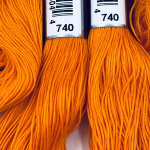 740 - ORANGE PAPAYA -FLOCHE- by dmc