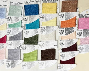 SILK Lame Braid- SL25-SL46 -by Rainbow Gallery